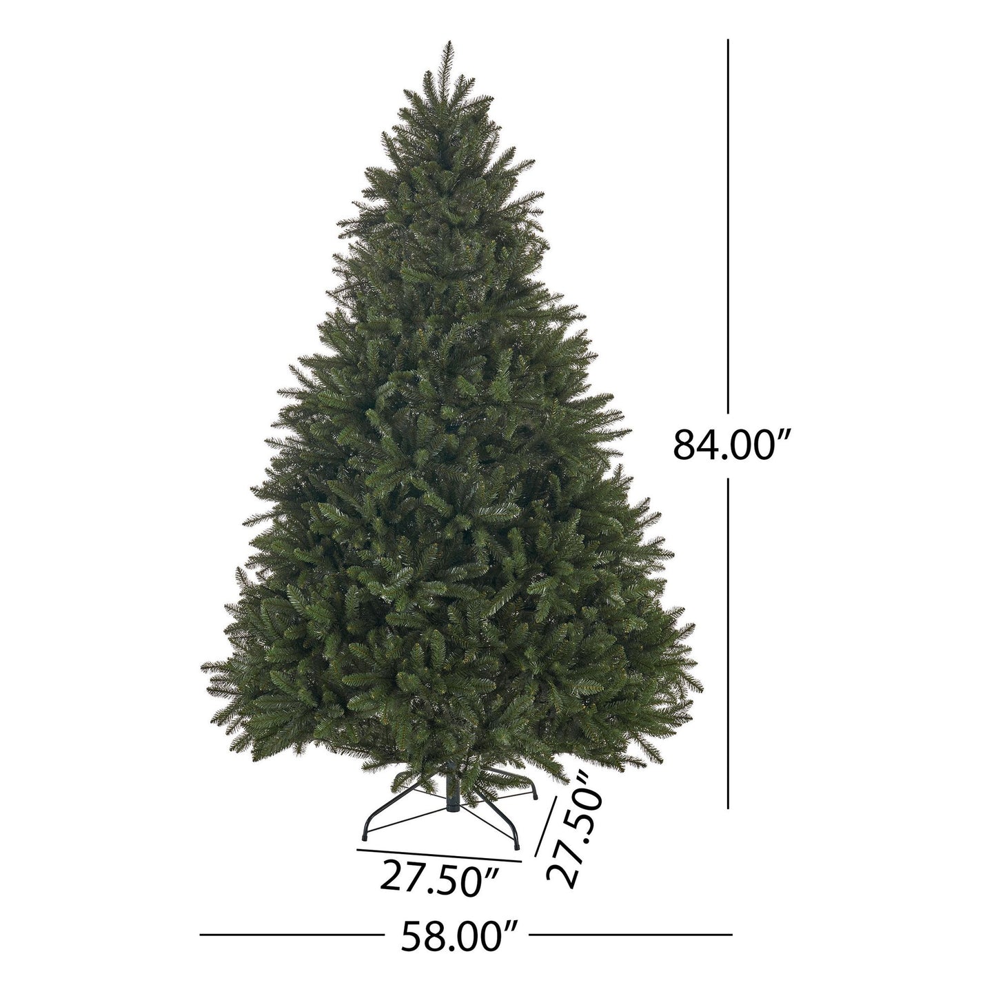 7 ft Unlit Norway Hinged Christmas Tree with 2231 Tips – Classic Holiday Decor for Home, 2024