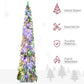 7 ft Slim Snow-Flocked Christmas Tree – Pre-Lit with 350 LED Lights, Ideal Holiday Decor for Small Spaces 2024