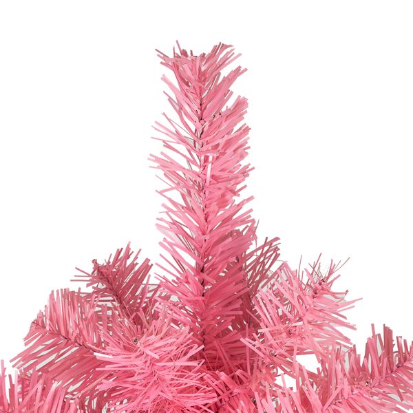 6 FT Unlit Pink Christmas Pine Tree - Full & Lush Holiday Decor with 1000 Branch Tips, Perfect for Home & Office Celebrations 2024