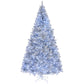 8 FT Pre-Lit Silver Christmas Tree – Lifelike Pine with 550 LED Lights & Remote Control, Perfect Holiday Decor for Home & Office 2024