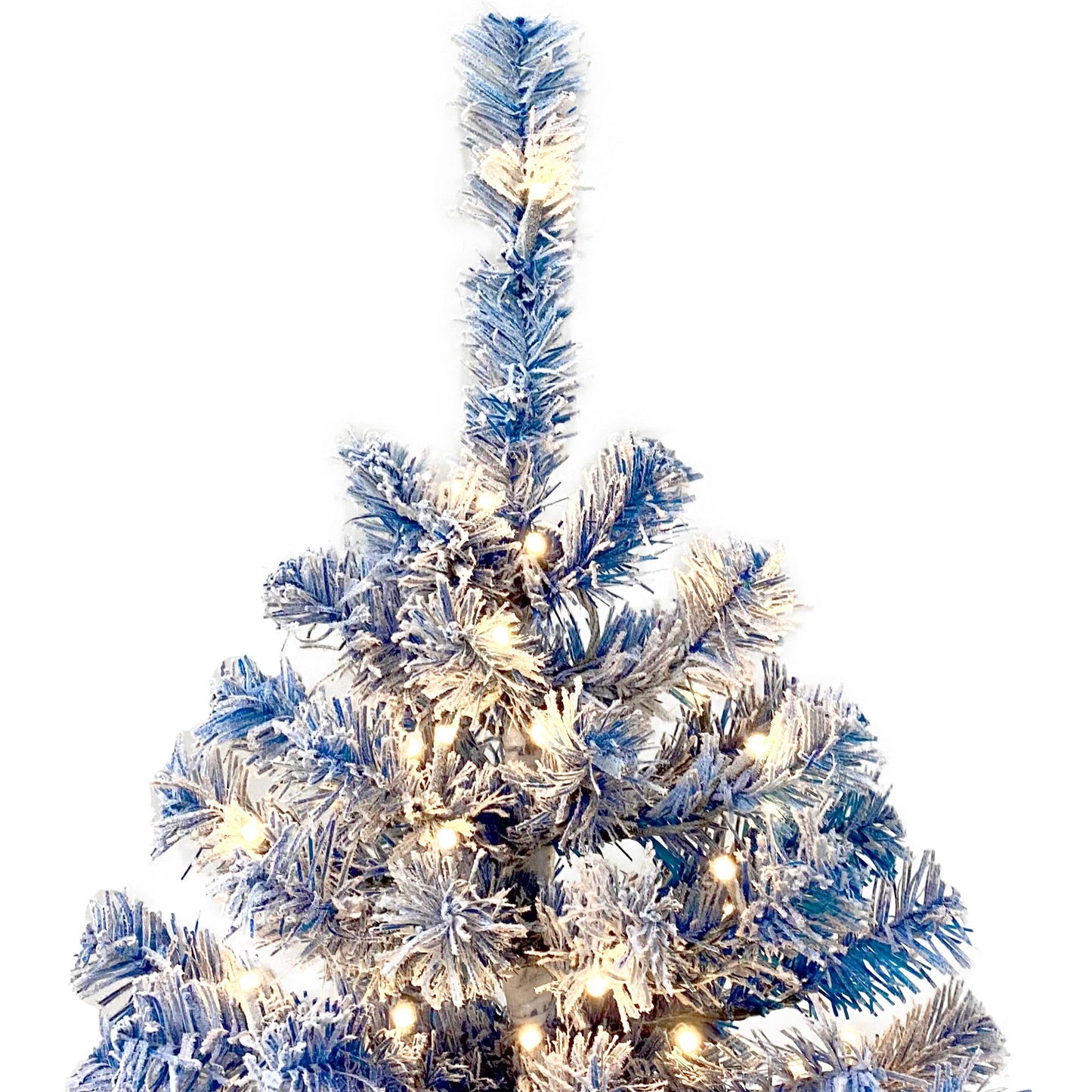 6FT Snow-Flocked Pre-Lit Artificial Fir Christmas Tree with 750 Branch Tips – LED Warm Lights for Festive Holiday Decor 2024