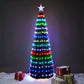 6 ft Pre-Lit Colorful Christmas Tree with RGB LED Lights & Star Finial – Festive Holiday Decor for Home & Office 2024