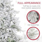 6ft Snow-Flocked Pre-Lit Christmas Tree with Warm White LED Lights – Realistic Holiday Decor for Home 2024