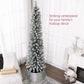 7 ft Snow-Flocked Pencil Christmas Tree – Realistic Holiday Decor for Small Spaces, Perfect for Christmas 2024