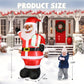 7 FT Inflatable Black Santa Claus Holding Gift – LED Lighted Yard Decoration, Funny Holiday Decor for Outdoor Front Yard, Christmas 2024