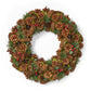 Natural Pine Cone Christmas Wreath – 18.5-inch Glitter Decor for Front Door, Holiday Decor 2024