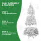 9ft Fireproof White PVC Christmas Tree - Eco-Friendly Artificial Holiday Decor for 2024