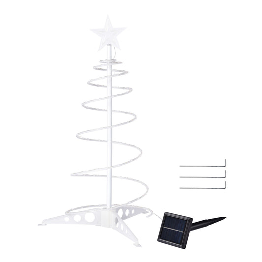 2ft Solar-Powered LED Lighted Christmas Tree with Twinkle and Steady Modes - Perfect Holiday Decor for Indoor & Outdoor Use 2024