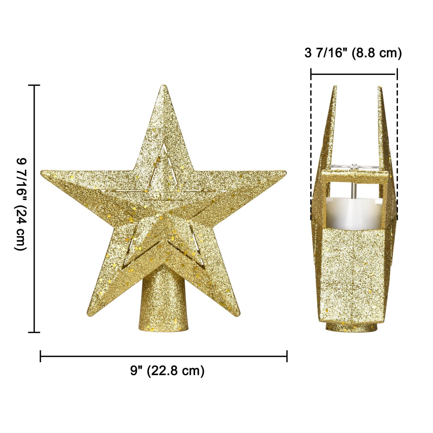 2 Pack Christmas Tree Topper Star