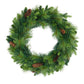 6FT Pre-Lit Green Christmas Tree Set with Garland & Wreath, Artificial Pine with Pine Cones, Hinged Holiday Decor for Home & Office 2024