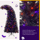 6FT Bendable Black Christmas Hat Tree with 300 LED Lights - Unique Holiday Decoration for Christmas & Halloween Celebrations