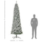 9ft Pre-Lit Slim Douglas Fir Christmas Tree - Snow-Flocked with 550 LED Lights, Perfect Holiday Decor for Home 2024