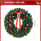 36-inch Pre-Lit Artificial Christmas Wreath with 80 Warm White LED Lights – Customizable DIY Decor for Front Door, Holiday Cheer 2024