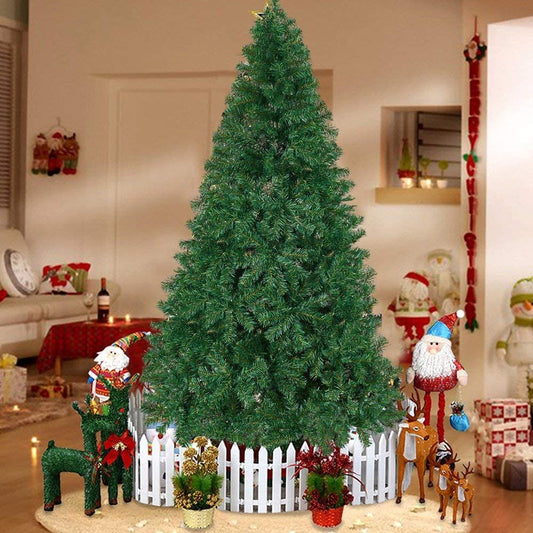 10 ft Lush Green Premium Spruce Christmas Tree – Artificial Holiday Decor with Metal Stand for Home & Office 2024