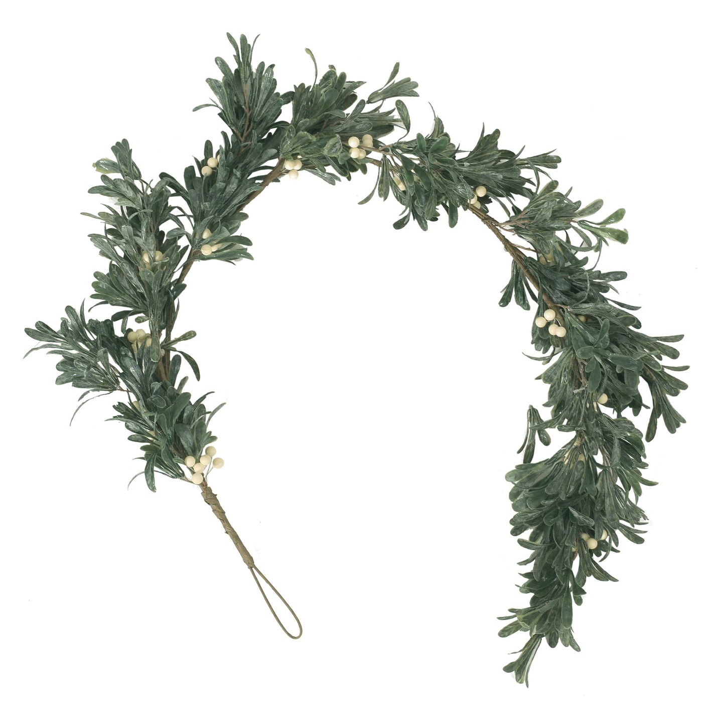 54" Snowberry Green Winter Garland – Natural Greenery with White Berries, Perfect for Indoor Decor, Christmas 2024