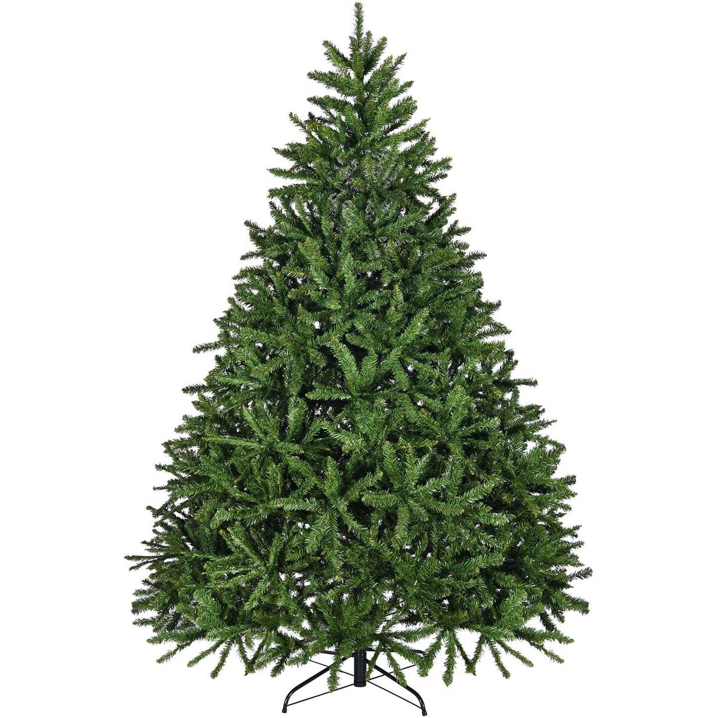 7ft Realistic Artificial Christmas Tree – Premium Unlit Hinged Spruce with 2231 Branch Tips, Sturdy Metal Stand, Easy Assembly for Home & Office Holiday Décor 2024