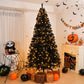 6 FT Black Pre-Lit Christmas Tree with 250 LED Lights & Remote Control - Lifelike Holiday Decor for Home & Office 2024