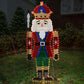 Lighted Nutcracker Soldier Decoration – 66-inch Pre-lit with 162 LED Warm White Lights, Indoor/Outdoor Holiday Decor 2024