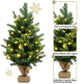 24-Inch Pre-Lit LED Christmas Tree – Mini Tabletop Holiday Decor with Timer Function, Perfect for Home & Office Christmas 2024