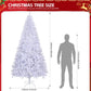 8 FT White Pre-Lit Christmas Tree with 500 RGB Lights – APP Controlled Holiday Decor for Home, Office & Parties 2024