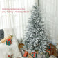 6ft Snow Flocked Christmas Tree - Realistic Artificial Decor with 994 Tips, Easy Assembly for Home & Office Holidays 2024