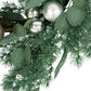 26-inch Pine Needle Wreath with Silver Ornaments – Rustic Farmhouse Style, Indoor/Outdoor Decor, Christmas 2024