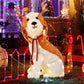 43.5" LED Lighted Christmas Dog Decoration – Adorable Outdoor Display with Antlers & Scarf, Festive Decor 2024