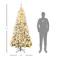 7.5 ft Snow-Flocked Pre-Lit Christmas Tree with Warm White LED Lights – Ideal Holiday Decor for Home & Office, Christmas 2024