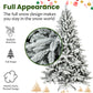 7 ft Eco-Friendly Fireproof Flocked Christmas Tree - Realistic Hinged Design for Home & Office Holiday Decor 2024