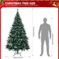 7 FT Snow-Flocked Artificial Christmas Tree - DIY 150 Warm LED Lights with Remote Control, Perfect Holiday Decor for 2024