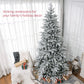 8ft Snow-Flocked Artificial Christmas Tree – Realistic Holiday Decor with 2003 Tips, Perfect for Home & Office Christmas 2024