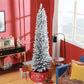 7 ft Snow-Flocked Pencil Christmas Tree – Realistic Holiday Decor for Small Spaces, Perfect for Christmas 2024