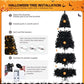 8 FT Pre-Lit Black Christmas Tree – Realistic Pine Design with 550 LED Lights and Remote Control, Perfect Holiday Decor for Home & Office 2024