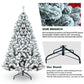 7.5 ft Flocked Artificial Christmas Tree - Eco-Friendly Fireproof PVC, Easy Assembly for Holiday Decor 2024