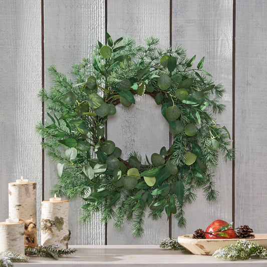 24.5-inch Lush Leaves Wreath – Natural Thatched Twig Frame, Lightweight for Home Decor, Christmas 2024