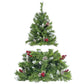 4 ft Pre-Lit Artificial Christmas Tree Set with Wreath, Garland & Entrance Trees - LED Lights for Festive Home Decor 2024