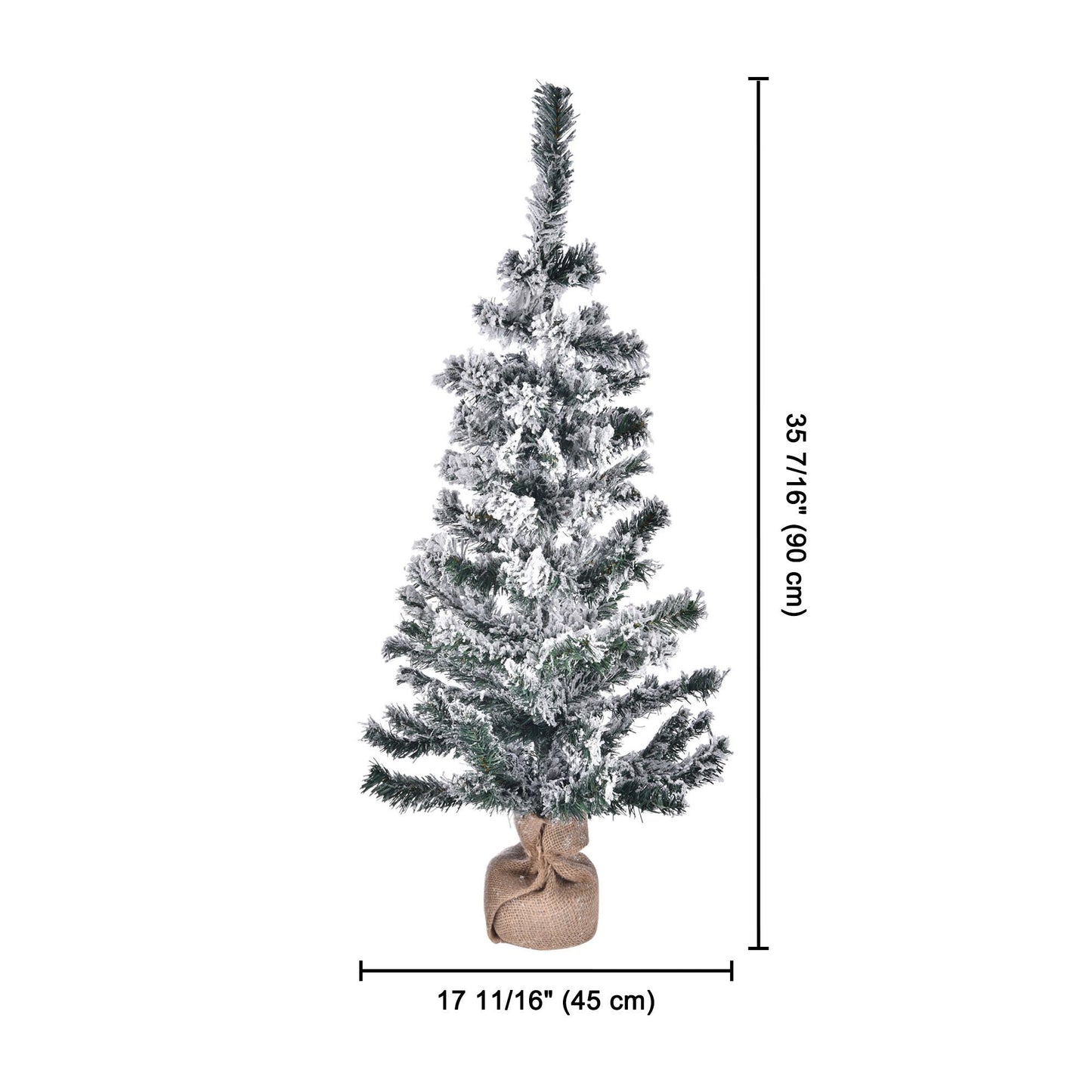 3 ft Snow-Flocked Artificial Christmas Tree – Realistic Holiday Decor for Small Spaces, Perfect for Festive Decoration 2024