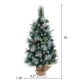 3 FT Pre-Lit Mini Artificial Christmas Tree with Pine Cones and Warm LED Lights - Perfect Holiday Decor for Small Spaces 2024