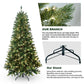 6FT Realistic PE/PVC Christmas Tree with LED Lights – Fluffy Holiday Decor for Festive Season 2024