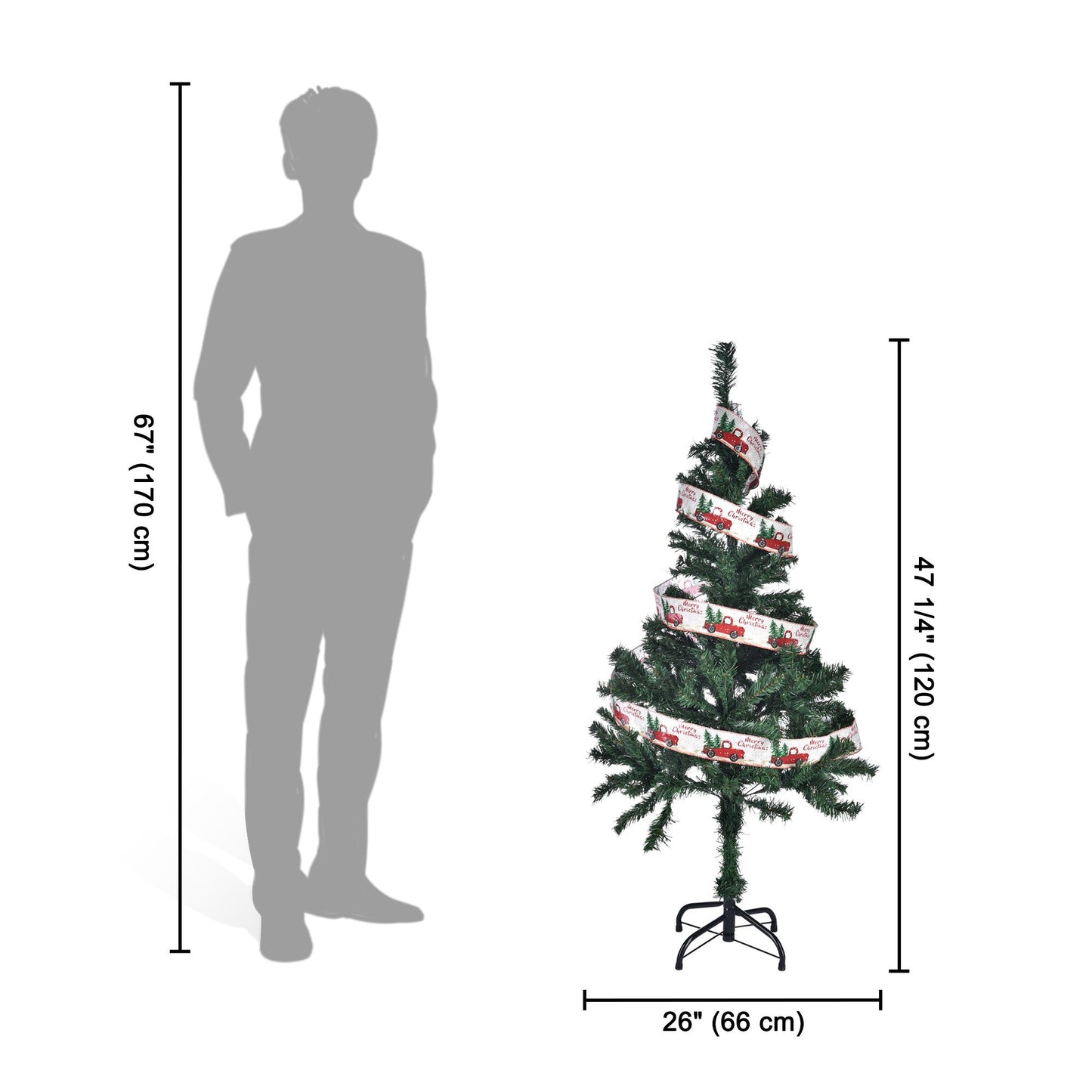 4 ft Realistic Artificial Christmas Tree with 200 Branch Tips – Festive Holiday Decor for Home & Office Christmas 2024