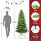 6.5 ft Pre-Lit Evergreen Christmas Tree with 450 Bi-Colour LED Lights – Elegant Holiday Decor for Home & Office 2024