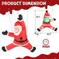 Inflatable Hanging Santa Claus Decoration – 4.9 FT with LED Lights, Fun Outdoor Display for Lawn or Garden, Christmas Decor 2024