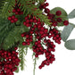 22-inch Eucalyptus & Berry Wreath with Pinecones – Natural Rustic Decor for Front Door, Christmas 2024