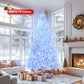 8 FT Pre-Lit White Pine Christmas Tree – Lush with 1500 Branch Tips and 500 LED Lights, Perfect Holiday Decor for Home or Office Christmas 2024