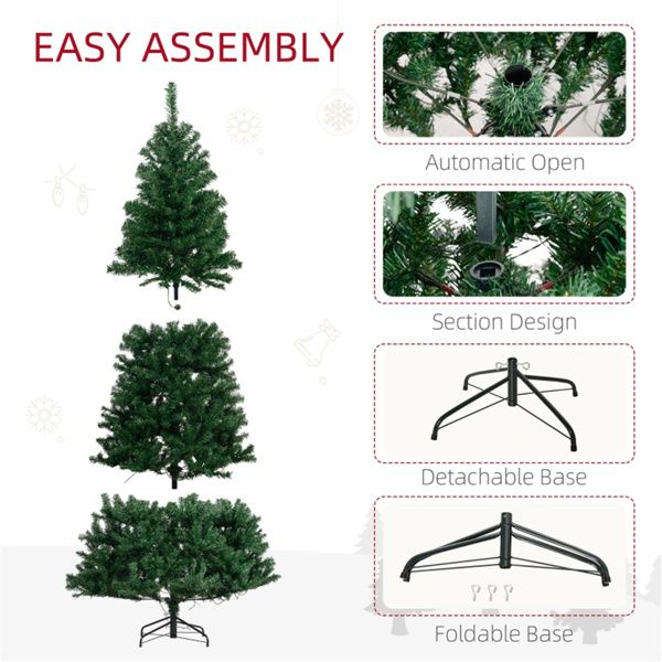 7.5 ft Pre-Lit Artificial Christmas Tree – Full and Lifelike Holiday Decor with 500 LED Lights, Perfect for Home and Office Christmas 2024