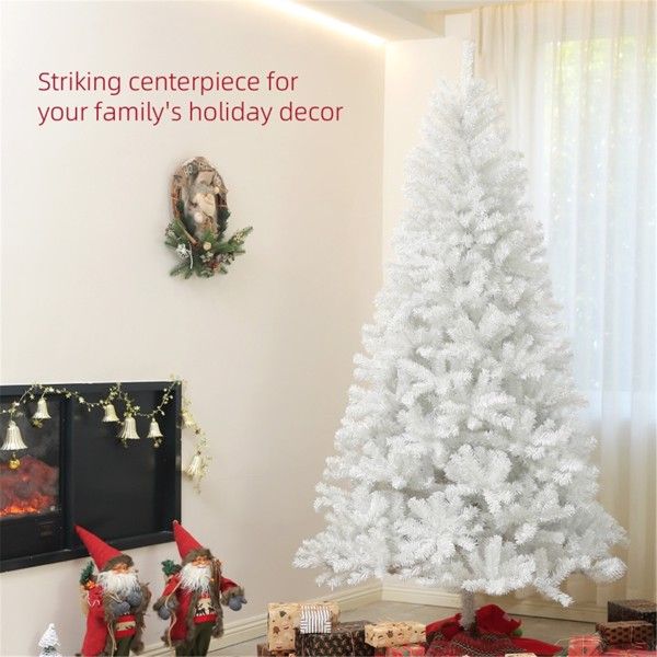 9 ft Snow-Flocked White Christmas Tree – Realistic Holiday Decor for Home, Perfect for Christmas 2024