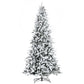 9 ft Snow-Flocked Pine Christmas Tree with 616 Realistic Cedar Branches – Auto Open Holiday Decor for Home 2024