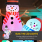 Inflatable Christmas Snowman Decoration - 70.9" Stacked Design with LED Lights, Outdoor Safe, Holiday Decor 2024