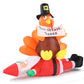 Funny 4.9 FT Inflatable Turkey on Santa Claus – LED Lit Outdoor Decoration for Lawn & Garden, Christmas 2024