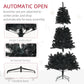 9ft Unlit Black Christmas Tree – 2132 Branch Tips, Auto Open Design, Steel Base for Home & Office Holiday Decor 2024